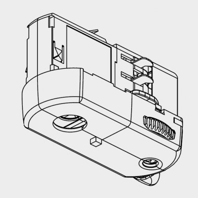 3F multiadapter Napájecí adapter, šedá, bílá, černá, 3x230V/400V, 3x16A, pro třífázový lištový systém NORDIC ALUMINIUM - GLOBAL TRAC - LIVAL, kompatibilní Eutrac