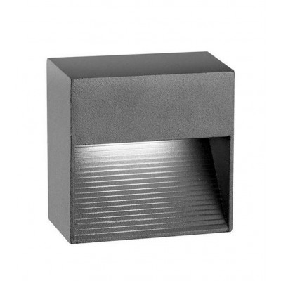 MANSI WALL LED 1x3W 3000K 270LM IP54 220-240V Nástěnné venkovní svítidlo, těleso hliník, povrch tmavě šedá, LED 1x3W, teplá 3000K, 270lm, 230V, IP54, rozměry 85x85x50mm, svítí dolů