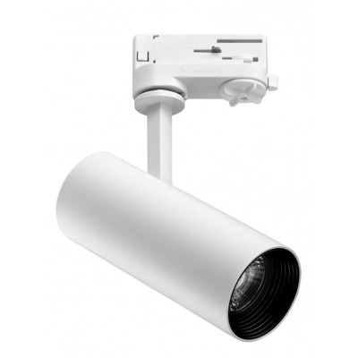PHOEBE LED 1X12W 3000K 960LM 230V IP20 Bodové svítidlo, nastavitelný směr svícení, těleso hliník, povrch černá, nebo bílá, LED 1x12W, teplá 3000K, 960lm, 230V, IP20, rozměry d=61mm h=210mm, vč. adaptéru do 3F napájecí lišty NORDIC ALUMINIUM, EUTRAC