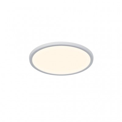 INGA 30 SMART LIGHT Stropní svítidlo, plast, bílá, difuzor plast, LED 15W, 1600lm, dálk ovl, (dod samostatně), nebo smart telefon stmívání, nast teplota CCT teplá 3000K - denní 6400K, Ra80, 230V IP20, d=294mm, h=23mm