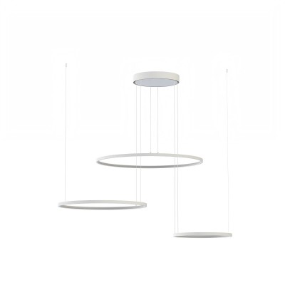 OKULUS Z3 LED 45W Závěsné svítidlo, 3x kruh, těleso hliník/kov, bílá, difuzor plast, LED 45W, teplá 3000K, 1600lm, Ra80, 230V, IP20, tř.1, d1=600mm, d2=450mm d3=300mm, vč. závěs. kabelu l=1400mm, lze zkrátit