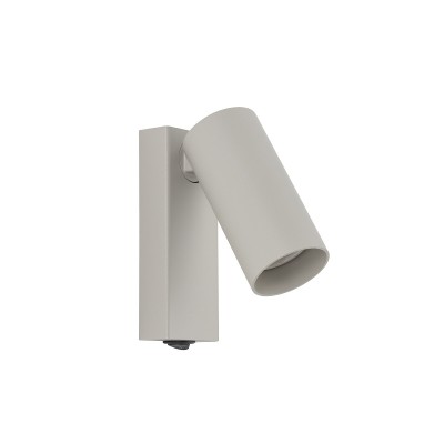 VOXE WL 1x10W GU10 Nástěnné bodové svítidlo, nastavitelný směr svícení, těleso kov, povrch šedá, pro LED žárovku 1x10W, GU10, 230V, IP20, rozměry 115x170mm.