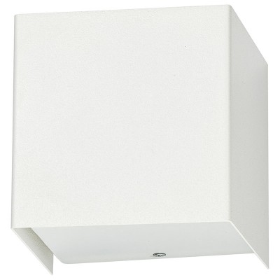 VANAKA Nástěnné svítidlo, těleso kov, povrch bílá/šedostříbrná/černá grafit, difuzor sklo opál, pro žárovku 1x50W, G9. 230V, IP20, tř.1, rozměry 90x90x90mm, svítí nahoru/dolů