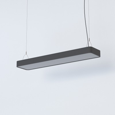 RETEL LED 16W, T8/G13 Závěsné svítidlo, těleso hliník, povrch bílá nebo šedočerná, difuzor plast opál,  LED zářivka 16W, teplá 3000K, 2300lm, Ra80, 230V, T8/G13, IP20, tř.1, rozměry 935x200mm , vč. závěs kabelu l=1500mm, lze zkrátit