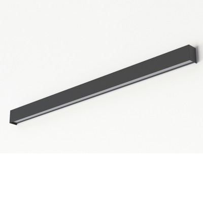 HERTA WS LED 16W, T8, IP20 Nástěnné svítidlo, těleso kov, povrch šedočerná, difuzor plast opál, LED zářivka 16W, teplá 3000K, 2300lm, Ra80, 230V, T8/G13, IP20, tř.1, rozměry 920x70mm, svítí dolů