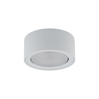 REFLA 1x12W, GX53, IP20 Stropní přisazené svítidlo, těleso kov, povrch bílá, difuzor plast opál, pro LED 1x12W, GX53, 230V, IP20, tř.1, rozměry d=100mm, h=45mm