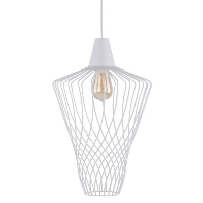 KRES L Závěsné svítidlo, základna kov, povrch černá, nebo bílá, nebo zlatá, stínítko kov černá, bílá, zlatá, pro žárovku 1x60W, E27, 230V, IP20, tř.1, rozměry 400x470mm, vč kabelového závěsu l=830mm lze zkrátit