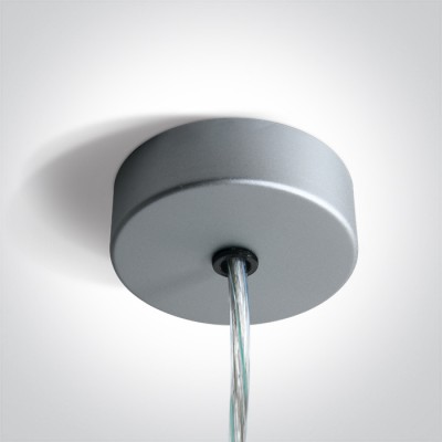 CHARLER základna Základna pro závěsné svítidla, zakladna hliník, povrch šedá, rozměry d=80mm, h=25mm, délka kabelu l=2m.