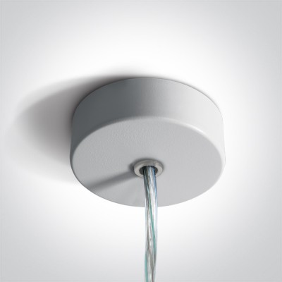 CHARLER základna Základna pro závěsné svítidla, zakladna hliník, povrch bílá, rozměry d=80mm, h=25mm, délka kabelu l=2m.