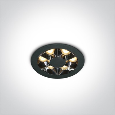 THUI BI 6W buňkové Stropní, podhledové, buňkové, bodové svítidlo, těleso kov, povrch černá, LED 6W, 480lm, teplá 3000K, vyzař. úhel 38°, Ra90, 230V, IP20, tř.1, rozměry d=89mm, h=48mm.