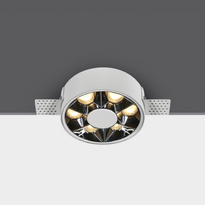 THUI BI 6W buňkové bezrámečkové Stropní, podhledové, buňkové, bezrámečkové, bodové svítidlo, těleso kov, povrch bílá, LED 6W, 480lm, teplá 3000K, vyzař. úhel 38°, Ra90, 230V, IP20, tř.1, rozměry d=78mm, h=48mm.