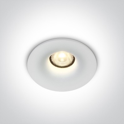 VORAC BI 6,5W IP65 Stropní podhledové, bodové, Darklight, svítidlo, těleso kov, povrch bílá, LED 6,5W, 500lm, teplá 3000K, stmív, vyzař. úhel 36°, 700mA, IP65, tř.3, rozměry d=80mm, h=64mm, driver SAMOSTATNĚ