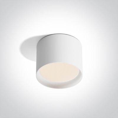 VISE PL 12W CCT UGR<19 Stropní přisazené svítidlo, kov, povrch bílá, dif plast opál prismatický, LED 12W, 1200lm, přepín CCT teplota teplá 3000K/neutr. 4000K/denní 5000K, UGR<19, Ra90, 230V, IP44, rozměry d=100mm, h=75mm.