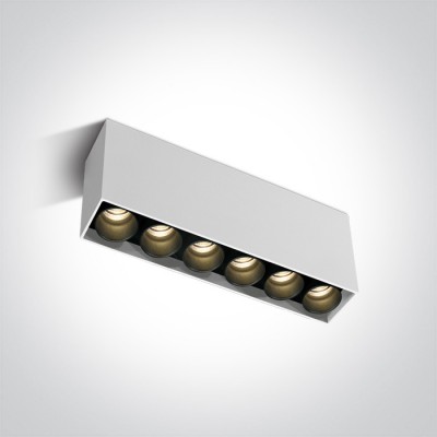 AYLO PL RC 15W Stropní přisazené bodové buňkové svítidlo, těleso kov, povrch bílá, LED 15W, 1200lm, teplá 3000K, Ra90, vyzař. úhel 25°, 230V, IP20, tř.1, rozměry 185x84x35mm.