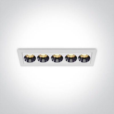 LOVAN BI RC 12W Stropní podhledové, bodové, Darklight, svítidlo, těleso kov, povrch bílá, LED 12W, 840lm, teplá 3000K, vyzař. úhel 38°, Ra90, 230V, IP20, tř.2, rozměry 147x42x45mm.