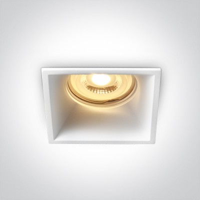 IZEGE VI SQ 1x10W GU10 Podhledové, bodové, komínkové, Darklight, svítidlo, těleso hliník, povrch bílá, pro žárovku 1x10W, GU10, MR16, 230V, IP20, rozměry 83x40x83mm.