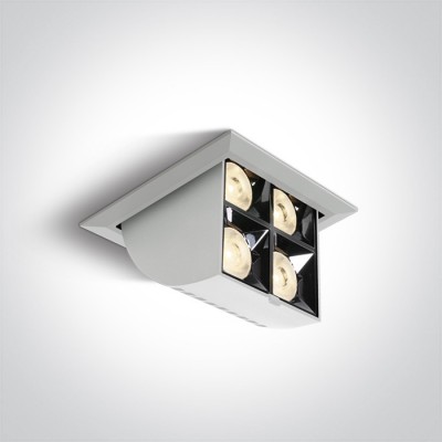 ENIE BI 16W výklopné Stropní podhledové, bodové, Darklight, svítidlo, výklopné 80°, těleso kov, povrch bílá, LED 16W, 1280lm, teplá 3000K, Ra90, vyzař. úhel 38°, 230V, IP20, tř.2, rozměry 109x80x109mm
