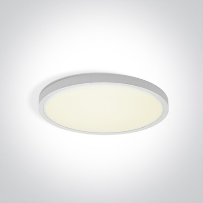 MICHEL PL 40W Stropní přisazené svítidlo, plast bílá, dif plast opál, LED 40W, 3200lm, přepín CCT teplota teplá 2800K/3200K/neutr. 4000K, Ra80, 230V, IP20, tř.2, rozměry d=500mm, h=27mm.