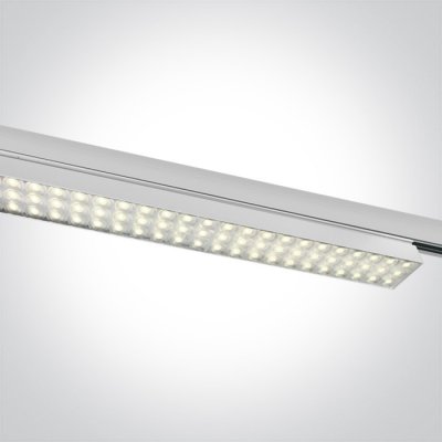 PEL 3F 30W Svítidlo do 3F lišty, těleso hliník, povrch bílá, LED 30W, 2700lm, neutrální 4000K, vyzař. úhel 90°, Ra90, 230V, IP20, tř.1, rozměry 580x40x64mm.