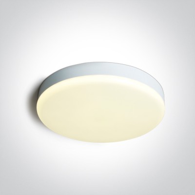 MICHEL PL R 26W IP65 Stropní venkovní svítidlo, plast bílá, dif plast opál, LED 26W, 2750lm, přepín CCT teplota teplá 3000K/neutr. 4000K/denní 6000K, Ra80, 230V, IP65, tř.2, rozměry d=260mm, h=55mm.