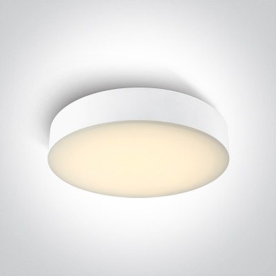 MICHEL R 20W CCT IP65 Stropní venkovní svítidlo, plast bílá, dif plast opál, LED 20W, 1300lm, přepín CCT teplota teplá 3000K/neutr. 4000K/denní 6000K, Ra80, 230V, IP65, tř.2, rozměry d=320mm, h=62mm.