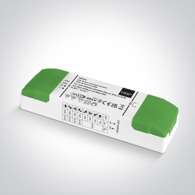 LED zdroj II DALI-PUSH 700mA-1050mA, 44W Proudový zdroj pro LED, vstup 230V, přepínatelný výstup  700mA/750mA/800mA/850mA/900mA/950mA/1000mA/1050mA, 44W, stmívání DALI/PUSH, IP20, rozměry 130x25x42mm.