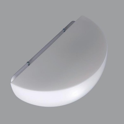 NELA 3 Nástěnné svítidlo, základna kov, povrch bílá, difuzor sklo triplex opál mat, pro žárovku 60W/E27, nebo LED, 230V, do koupelny IP43, zař.tř.1, 350x200x175mm