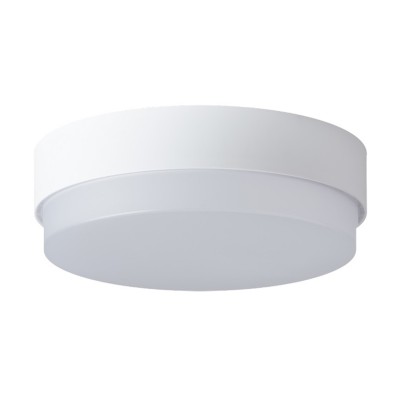 TRITON 1 E-182 IP65 1X7W E27 senzor HF Stropní, průmyslové svítidlo, senzor HF, záběr 150°, dosah 8m, čas 10s-10min, základna plast, povrch bílá, difuzor plast opál, pro žár 1x7W, E27, 230V, do koupelny IP65, IK10, tř.2, d=280mm,