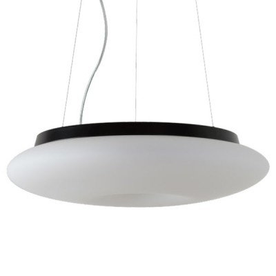 SATURN L2 LED-1L62C07ZL11/482 33W Závěsné svítidlo, základna kov, povrch černá, difuzor sklo triplex opál, LED 33W, 4230lm, teplá 3000K, 230V, IP20, tř.1, d=490mm, vč lank závěsu=1000mm, lze zkrátit