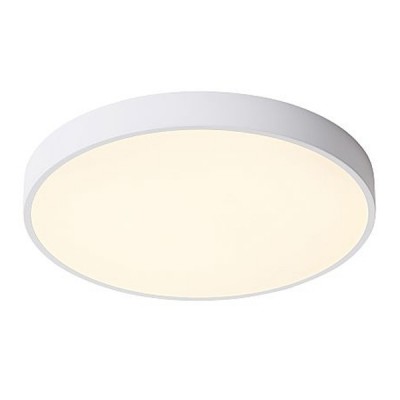 JEREMY Stropní svítidlo, těleso kov, povrch bílá, difuzor plat opál, LED 60W, 3600lm, neutrální 4000K, Ra80, stmív PUSH, 230V, IP20, rozměry d=600mm, v=60mm