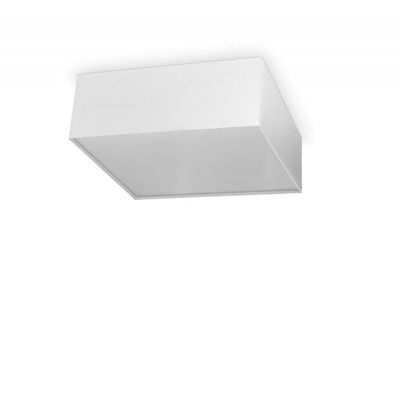 FENDY SQ 36W Stropní přisazené svítidlo, těleso kov, povrch bílá, difuzor plast opál, LED 36W, 3500lm, neutrální 4000K, 230V, IP20, rozměry 300x300x55mm.