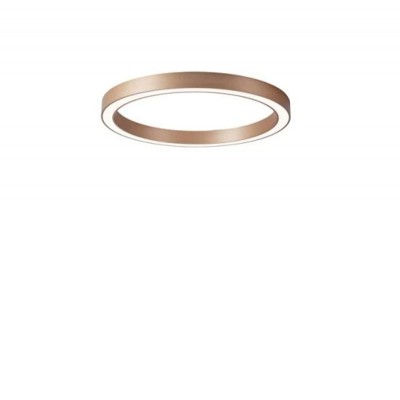 MANUA 60W CCT TRIAC Stropní přisazené svítidlo, těleso hliník, povrch zlatá, dif plast opál, LED 60W, 3600lm, nast. CCT teplá 3000K-neutrální 4000K, stmív. TRIAC, 230V, IP20, rozměry d=800mm, h=80mm.
