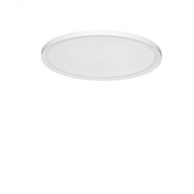 PUERI 60W CCT RF Stropní přisazené svítidlo, hliník, bílá, dif plast opál, LED 60W, 4334lm, nast. CCT teplá 3000K-neutrální 4000K, stmív RF dálk ovladač (dodáván samostatně), 230V, d=600mm, h=50mm, svítí nahoru/dolů