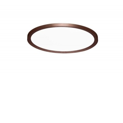 PUERI 36W CCT DALI Stropní přisazené svítidlo, hliník, kávová, dif plast opál, LED 36W, 2985lm, nast. CCT teplá 3000K-neutrální 4000K, stmív. DALI, 230V, IP20, d=400mm, h=50mm, svítí nahoru/dolů.