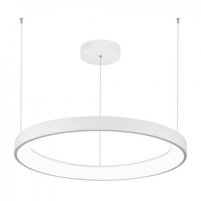 ENIM HL II 60W RF in, CCT Závěsné svítidlo, kov, bílá, dif plast opál, LED 68W, 5560lm, dálk ovladačem (včetně) stmívatelné, nastavitelná CCT  teplota teplá 3000K-denní 6500K, 230V, IP20, d=780mm, vč závěs lanka l=1500mm