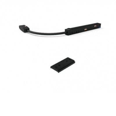 HOROS konektor P přímá+oblouková Napájecí konektor ke spojení přímé lišty s obloukovou přisazeného magnetického systému, těleso kov, povrch černá, 48V, rozměry l=317mm.