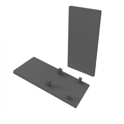 HOROS koncovka Koncovka profilu, těleso plast černá, sada 2ks