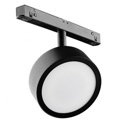 LEIN 18W DALI Svítidlo do mag. systému, nast. směr svícení, těleso kov, povrch černá, dif plast opál, LED 18W, 1207lm, teplá 3000K, stmív. DALI DT6, vyzař. úhel 120°, Ra90, 48V, IP20, rozměry d=102mm.