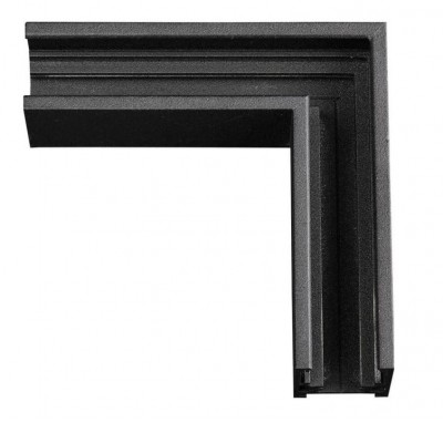HOROS ECO CORNER MG 48V Rohová L spojka 90°, horizontální odbočení, přisazeného magnetického systému, materiál hliník, povrch černá, 48V, rozměry 100x100mm.