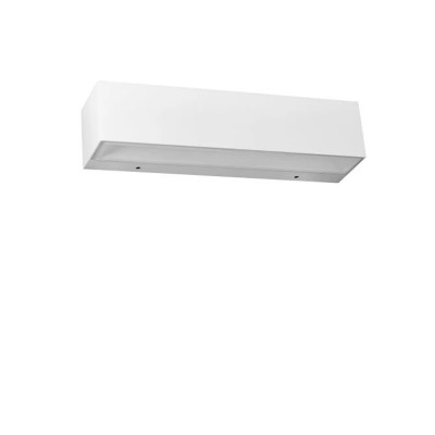 CEKRO 2x8W, CCT Nástěnné venkovní svítidlo, těleso hliník, povrch bílá, difuzor plast, LED 2x8W, 1590lm, přepín. CCT teplá 3000K-neutrální 4000K, 230V, IP65, rozměry 260x60x65mm, svítí nahoru/dolů.