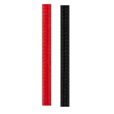 Kabel s textilním úpletem 2x0,75mm2 Závěsný kabel pro napájení svítidla, 2x0,75mm2, 230V, povrch textilní úplet, barva červená, l=1000mm, cena za 1m.