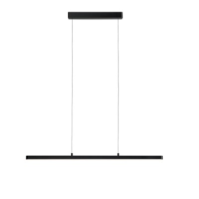 CONIGUA HL 40,5W, SMART Závěsné svítidlo, hliník, černá, dif plast opál, LED 40,5W, smart TUYA WIFI, mob, tel. CCT nast teplota teplá 2700K - denní 6500K, stmív, 1000x25x35mm, vč závěs lanka l=1500mm, svítí nahoru/dolů.