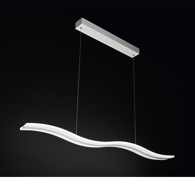 HONNEF HL 48W CCT Závěsné svítidlo, lustr, hliník, bílá, difuzor plast opál, LED 48W, 3648lm, přepín CCT teplá 3000K/neutr 4000K/denní 6000K, stmív. TRIAC, 230V, IP20, rozměry 1200x96mm, vč závěs lanka 1500mm, lze zkr.