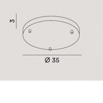 EMKE R základna H3/H5 Stropní krytka baldachýn pro napájení svítidla, kruhové, pro 3/5 kabelů, materiál kov, povrch bílá/černá/chrom lesk/chrom broušený/mosaz, rozměry dle typu