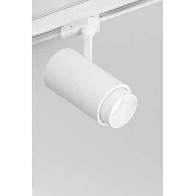 BOGEN 30W ZOOM Bodové svítidlo do 3F lišty, nastav. směr svícení,  hliník, bílá, LED 30W, 2898lm, teplá 3000K, ZOOM nast vyzař. úhel 38° a 60° Ra82, 230V, IP20, tř.1, rozměry d=80mm, h=220mm.