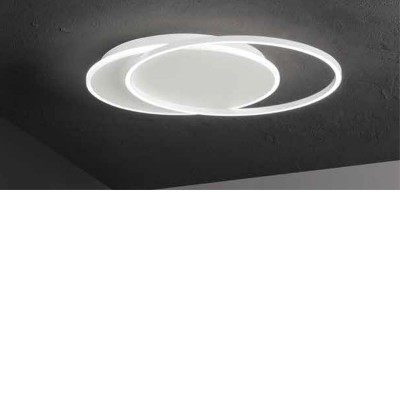 ZECH WL/PL 60W Nástěnné nebo stropní svítidlo, těleso hliník, povrch bílá mat, dif plast opál, LED 60W, 4200lm, teplá 3000K, stmív. TRIAC, Ra80, 230V, IP20, rozměry 675x65mm, svítí nahoru/dolů.