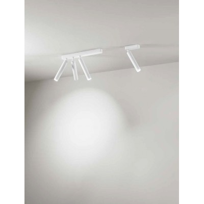 MIRKOS WL/PL 30W Nástěnné nebo stropní bodové svítidlo, nast. směr svícení, těleso hliník, povrch bílá, LED 30W, 3185lm, teplá 3000K, Ra90, 230V, IP20, tř.1, rozměry hlavice d=42mm, h=230mm, základna 150x35x40mm.