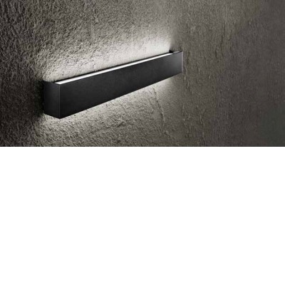 ZERLI WL 14W Nástěnné svítidlo, těleso hliník, povrch černá, dif plast opál, LED 14W, 1120lm, teplá 3000K, Ra90, 230V, IP20, tř.1, rozměry 390x50x35mm, svítí nahoru/dolů.