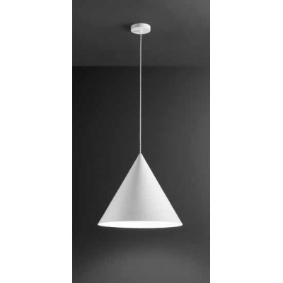 LOMNE HL 1x60W E27 Závěsné svítidlo, těleso kov, povrch bílá, pro žárovku 1x60W, E27, 230V, IP20, tř.1, rozměry d=300mm, h=200mm, vč závěs kabelu s textil úpletem l=3000mm, lze zkr.