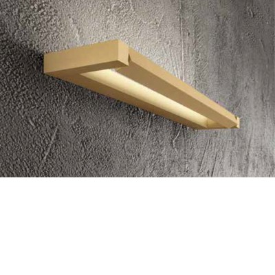 BOBING WL 18W CCT Nástěnné svítidlo, nast. směr svícení, těleso hliník, povrch zlatá, dif plast opál, LED 18W, 1440lm, přepín. CCT teplá 2700K-3000K-neutr 4000K, Ra80, 230V, IP20, rozměry 592x25x110mm.
